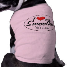 J'aime mon Smoothie (c'est un chien) Tee-shirts Pour Animaux Domestiques