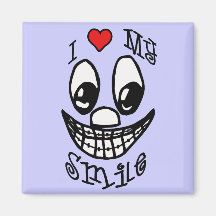J'aime mon sourire magnets pour réfrigérateur