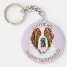 J'aime mon St Bernard Porte-clé