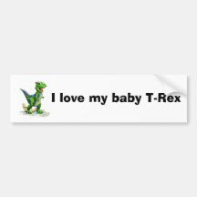 J'aime mon T-Rex Adhésif Pour Voiture