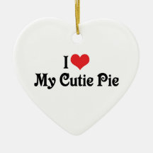 J'aime mon tarte de Cutie Ornement De Noël