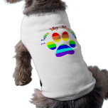 J'aime mon tee - shirt de chien de gay pride de mè manteau pour animal domestique