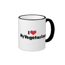 J'aime mon végétarien mugs à café