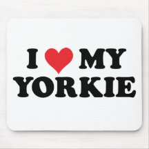 J'aime mon Yorkie Tapis De Souris