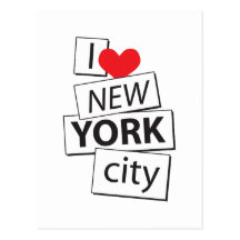 J'aime New York City Carte Postale