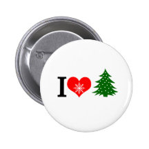 J'aime Noël Badges Avec Agrafe