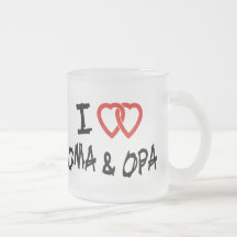 J'aime Oma et Opa Mugs À Café