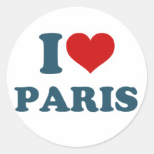 J'aime Paris Adhésif Rond