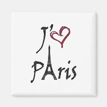 j'aime Paris Magnets Pour Réfrigérateur