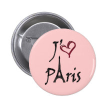 j'aime Paris Pin's Avec Agrafe