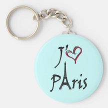 j'aime Paris Porte-clefs