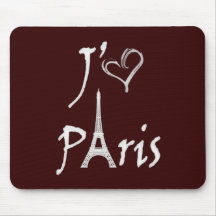 j'aime Paris Tapis De Souris