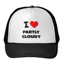 J'aime partiellement nuageux casquettes