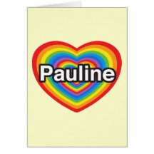 J'aime Pauline. Je t'aime Pauline. Coeur Carte De Vœux