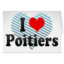 J'aime Poitiers, France Cartes