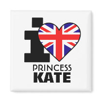 J'aime princesse Kate Magnet magnets