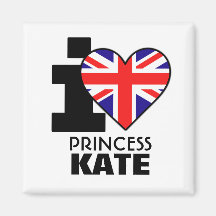 J'aime princesse Kate Magnet Aimant Pour Réfrigérateur