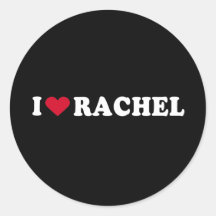 J'AIME RACHEL AUTOCOLLANT ROND