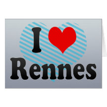 J'aime Rennes, France Cartes De Vœux