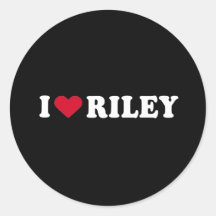 J'AIME RILEY AUTOCOLLANTS