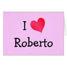 J'aime Roberto Cartes De Vœux