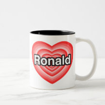 J'aime Ronald. Je t'aime Ronald. Coeur Tasse À Café