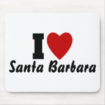 J'aime Santa Barbara Tapis De Souris