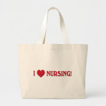 J'AIME SOIGNER !  COEUR DE VALENTINE D'INFIRMIÈRE SACS