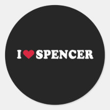 J'AIME SPENCER AUTOCOLLANTS