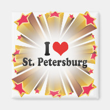 J'aime St Petersburg Aimant