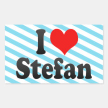 J'aime Stefan Sticker Rectangulaire