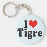 J'aime Tigre Porte-clés