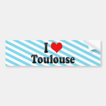 J'aime Toulouse, France Adhésif Pour Voiture