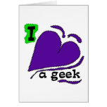 J'aime un geek cartes de vœux
