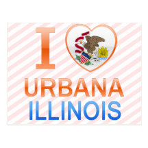 J'aime Urbana, IL Carte Postale