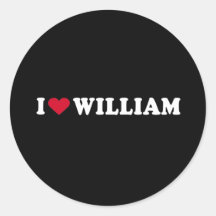 J'AIME WILLIAM ADHÉSIFS RONDS