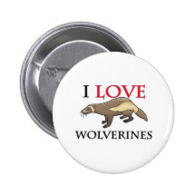 J'aime Wolverines Badge
