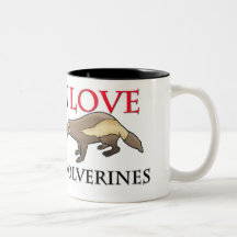 J'aime Wolverines Tasse À Café