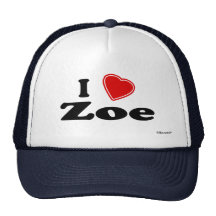 J'aime Zoe Casquettes De Camionneur