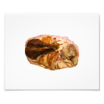 jambe et viande de dinde sur le plateau blanc roug photo sur toile
