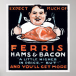 Jambons vintages et lard posters