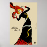 Jane avril LAUTREC Poster REDUX Edition
