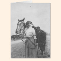 Jane Bernoudi et son cheval cartes