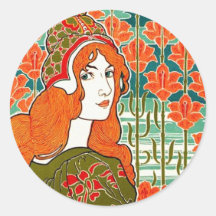 ~ Jane de Nouveau d'art par Louis John Rhead Adhésifs