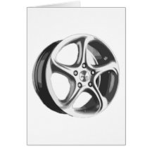 Jante décorative de voiture cartes de vœux