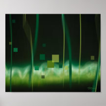 Jardin à l'affiche de nuit