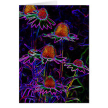 Jardin au néon 2 carte de vœux
