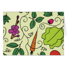 Jardin coloré carte de vœux