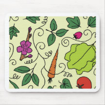 Jardin coloré tapis de souris