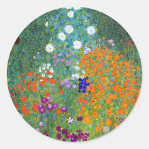 Jardin d'agrément, Gustav Klimt Adhésifs Ronds